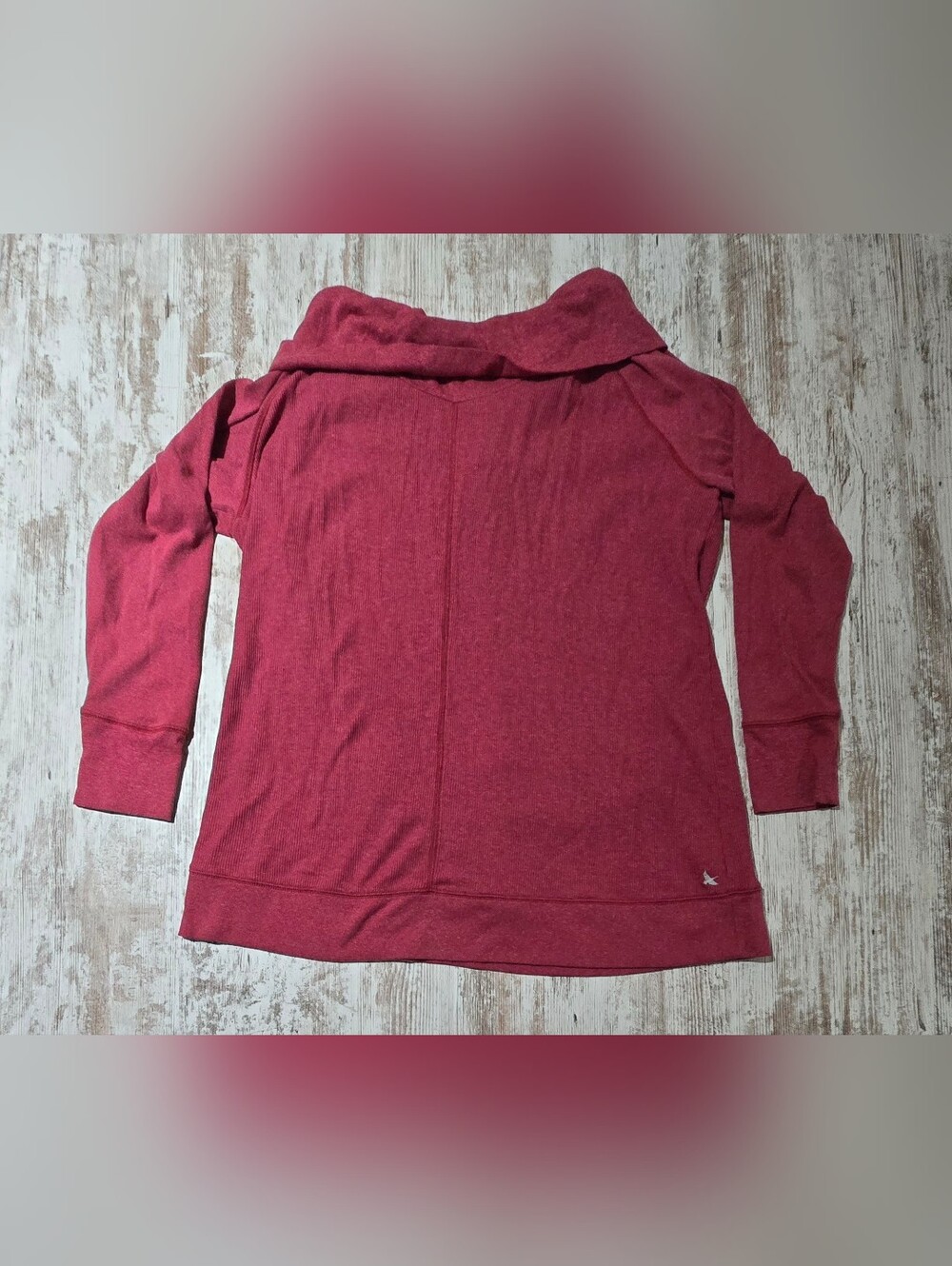 Eddie Bauer Raspberry Cowl-Neck Pullover Sweater